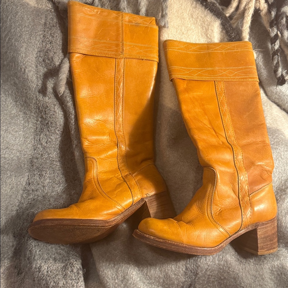 Vintage Frye 70s Campus Boot, Foldover Style